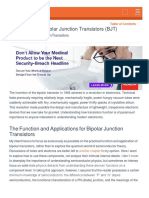 Introduction To Bipolar Junction Transistors (BJT)