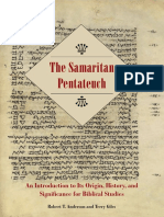 (SBL Resources for Biblical Study 72) Robert T. Anderson, Terry Giles - The Samaritan Pentateuch_ an Introduction to Its Origin, History, And Significance for Biblical Studies-Society of Biblical Lite