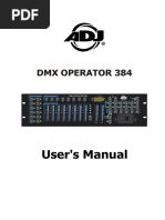 User's Manual: DMX Operator 384