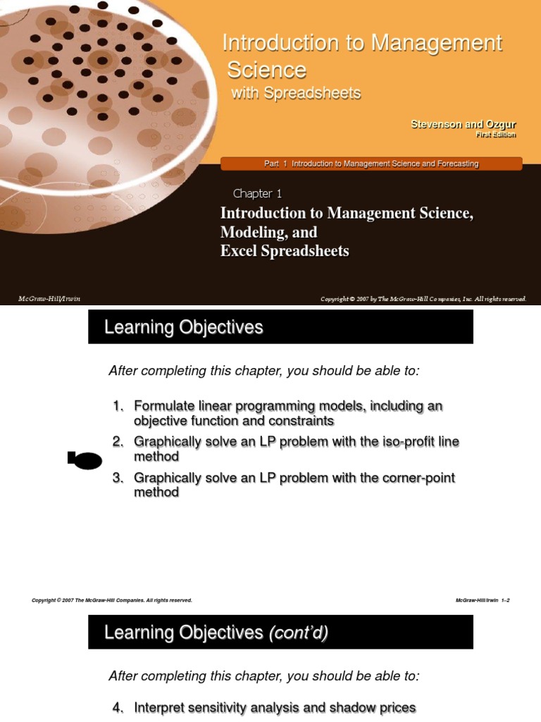 Introduction To Management Science: With Spreadsheets | PDF ...