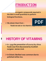 Vitamins Are Organic Compounds Required in The Diet in Small Quantities To Perform Biological Functions