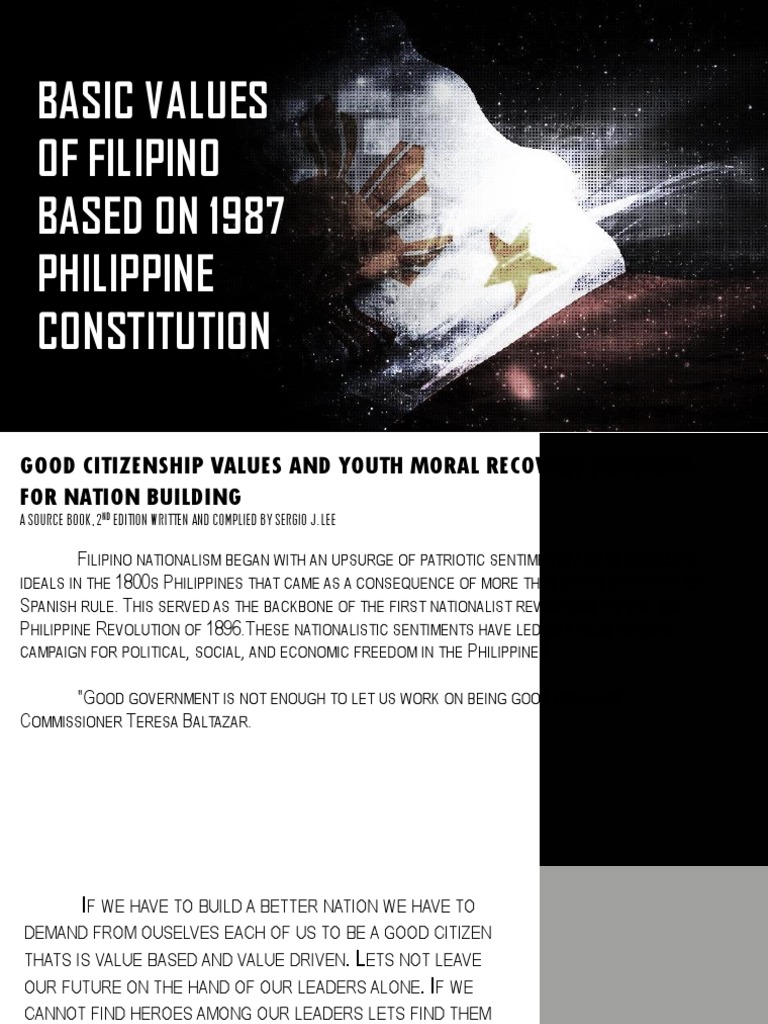 Filipino Citizenship Values and Nationalism | PDF | Philippines ...