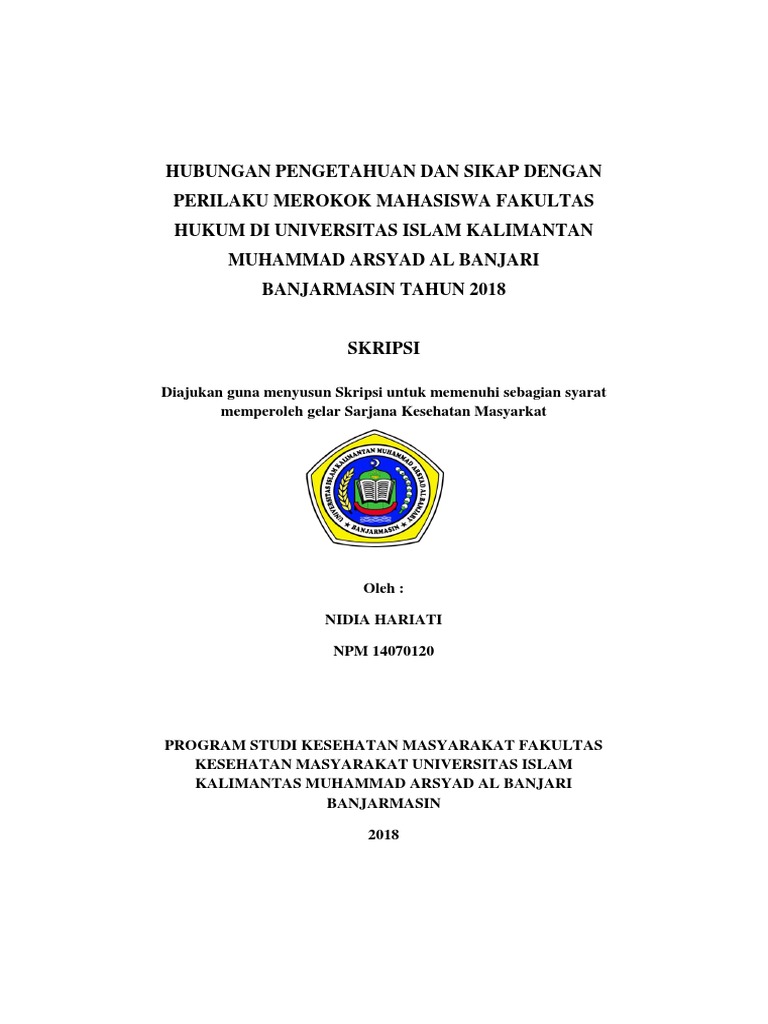 Skripsi Kesehatan Masyarakat 2018 Pejuang Skripsi