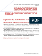 Day by Day Current Affairs (September 20, 2018) _ MCQs for CSS, PMS, NTS