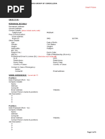 Resume Format - Truck Drivers