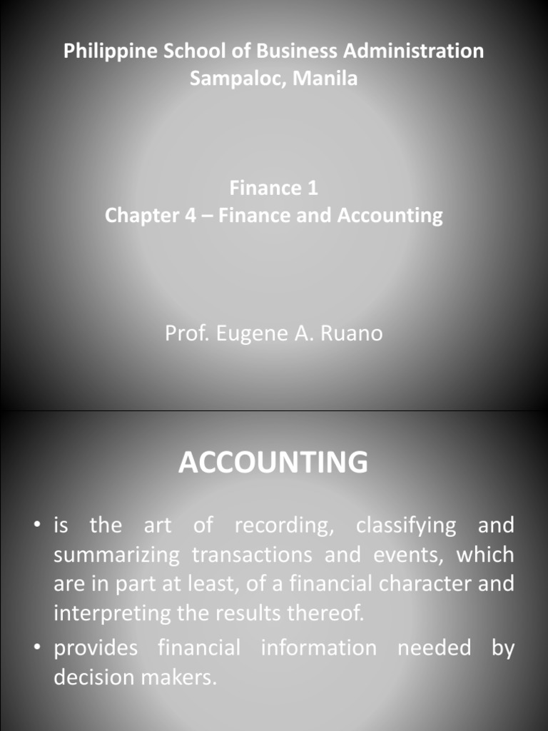 Chapter 4 Finance and Accounting | PDF | Balance Sheet | Business