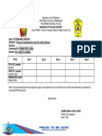 PNP Firearms Safety Seminar Attendance Report