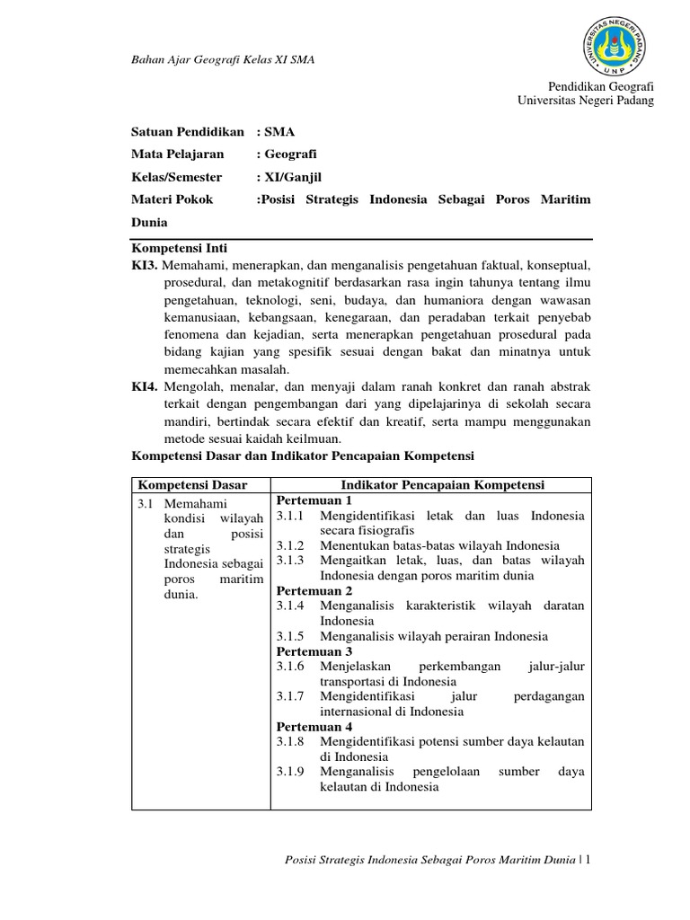 Soal Geografi Kelas 11 Poros Maritim Dunia Sosial