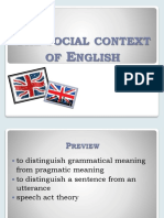 The Social Context of English