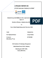 "Potential of Life Insurance Industry in Delhi": A Project Report On