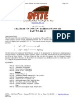 Chloride Ion Content Determination Kit PART NO. 144-40: Instructions