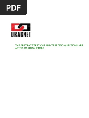 DRAG NET Past Questions