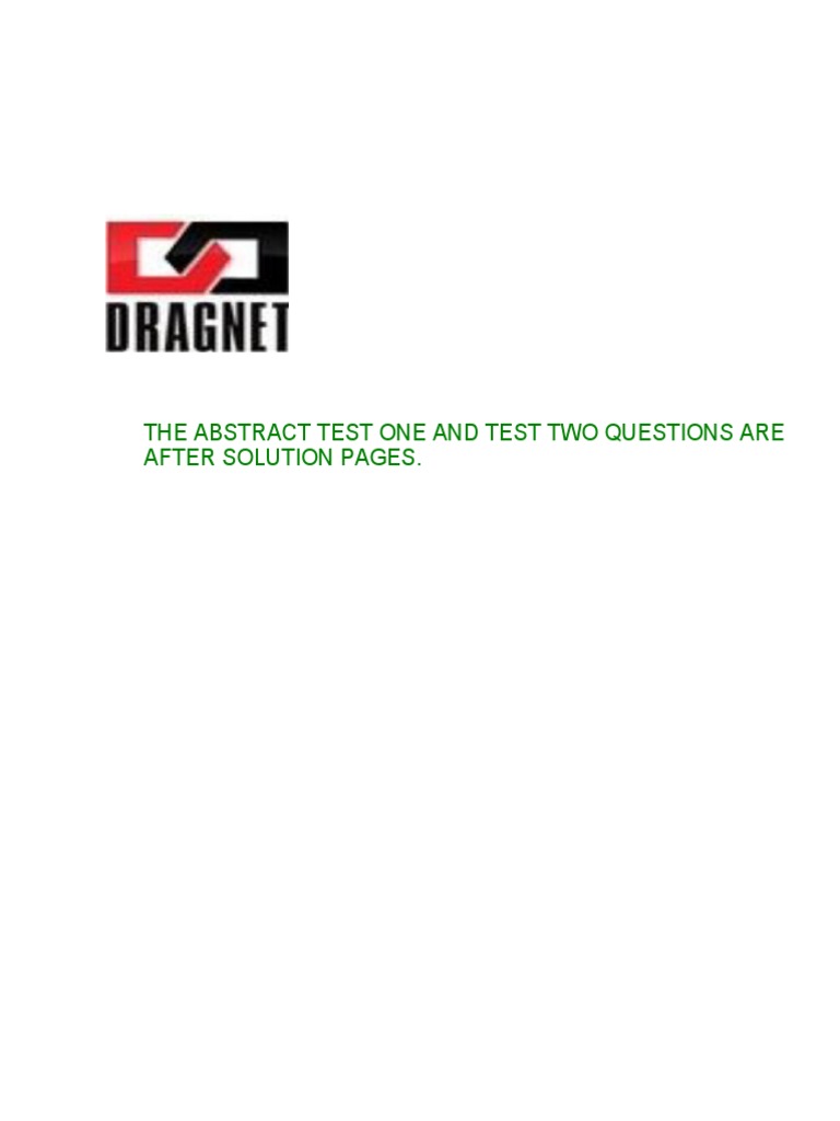Dragnet Aptitude Test Solutions | PDF | Triangle | Shape