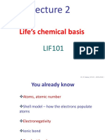 Life's Chemical Basis: Dr. R. Sankar, LIF 101 - 2015-2016 I