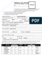 University of Sargodha: Application Form (Bs - 16 & Above)