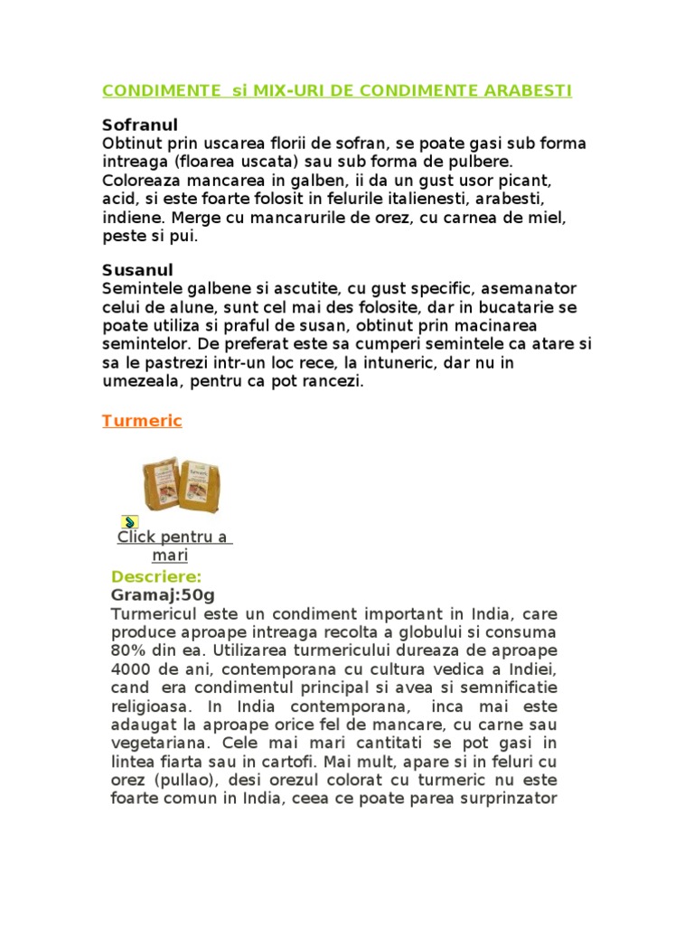 Condimente Arabesti | PDF
