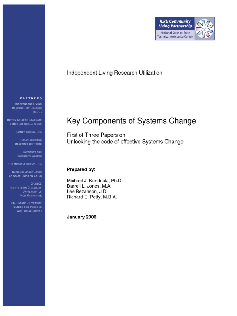 Systems Change Key Components1 | PDF | Consensus Decision Making | System