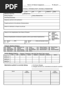 Patient Face Sheet Template | PDF | Physical Therapy | Surgery