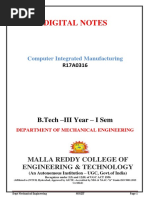 Computer Integrated Manufacturing Digital Notes