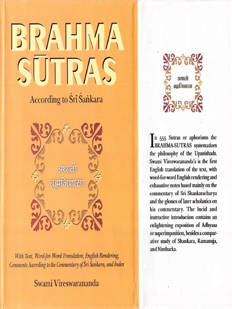 Brahma Sutras Brahman Vedas
