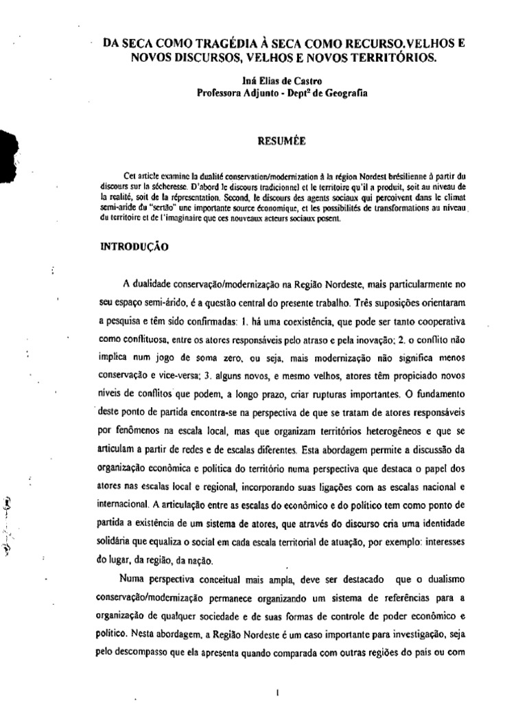 Da Seca Como Tragédia À Seca Como Recurso | PDF