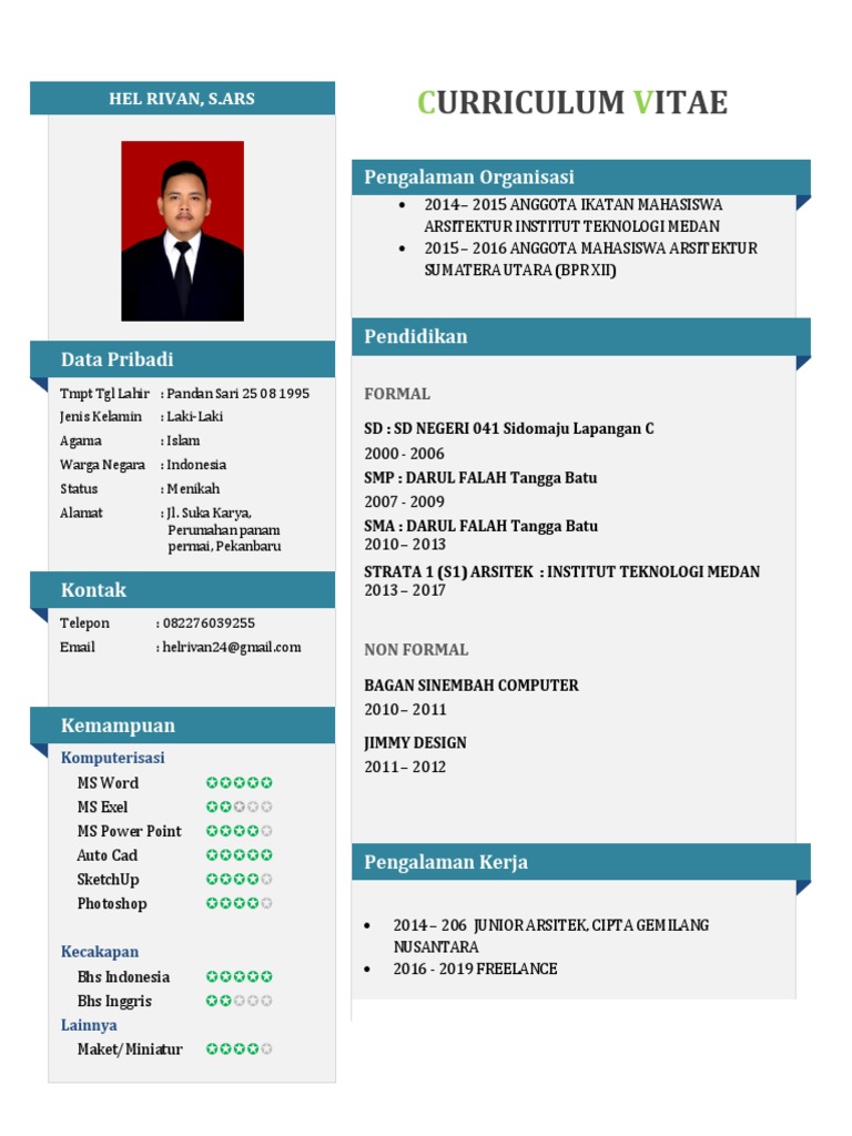 CV Arsitek PDF