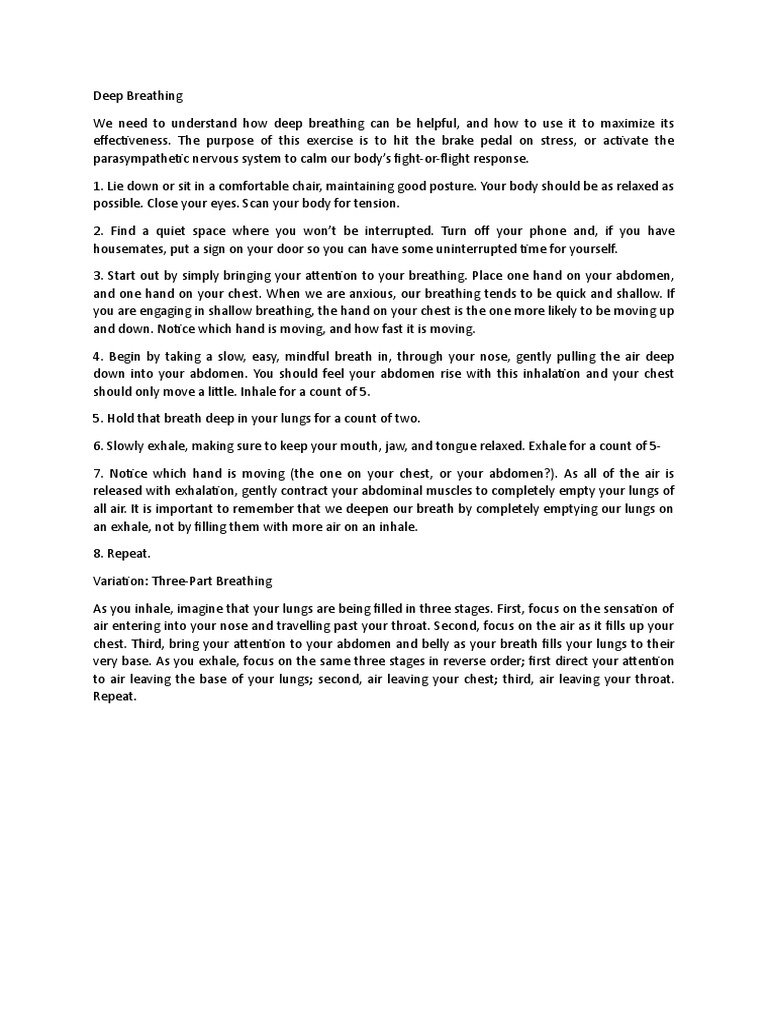 Deep Breathing Pdf Wellness