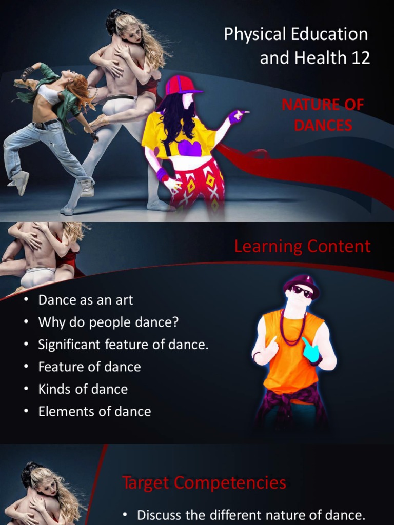 Nature and Benefits of Dance in PE 12 | PDF | Dances | Performing Arts