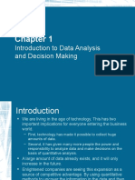 Introduction To Data Analysis and Decision Making
