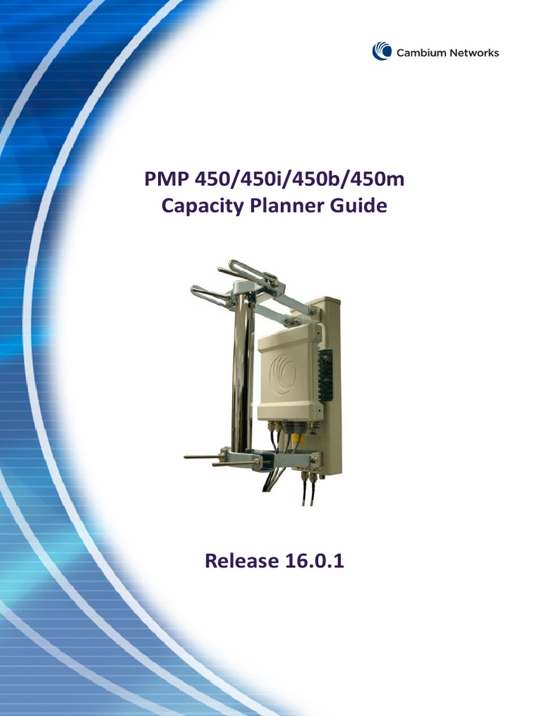 PMP 450 Series Capacity Planner Guide | PDF | Orthogonal Frequency ...