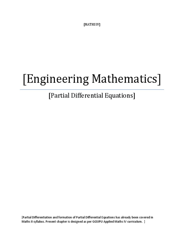 Introduction to Partial Differential Equations | PDF | Partial ...