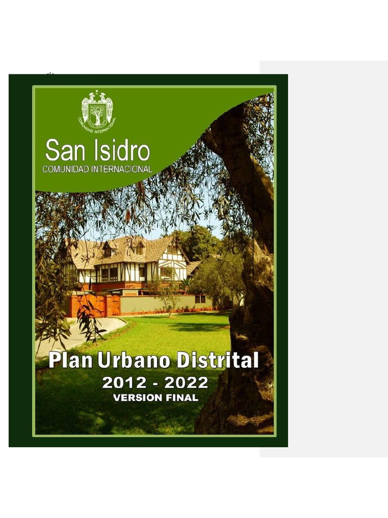 Plan Urbano San Isidro 2012-2022 | PDF | Lima | Planificación urbana