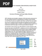 Gasification of Unsegregated Municipal Solid Waste by