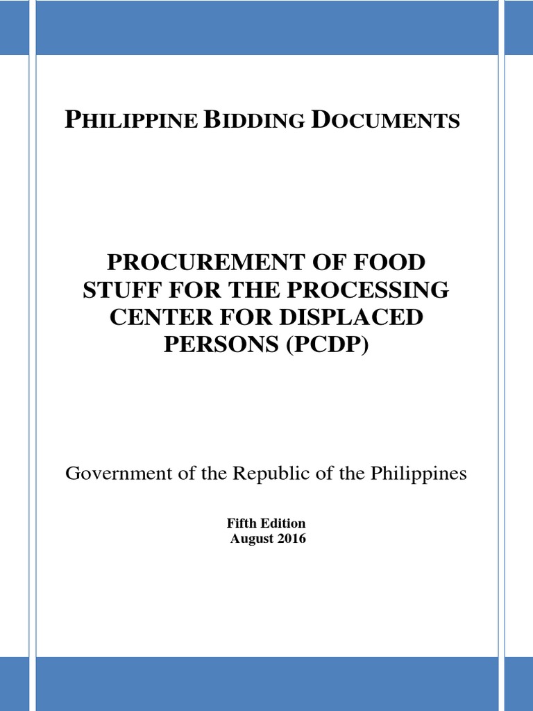 Philippine Bidding Documents for Food Procurement | PDF | Joint Venture ...
