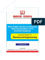 BPSC Mechanical Engineering Paper-VI