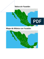 Mapa de Mexico Sin Yucatan