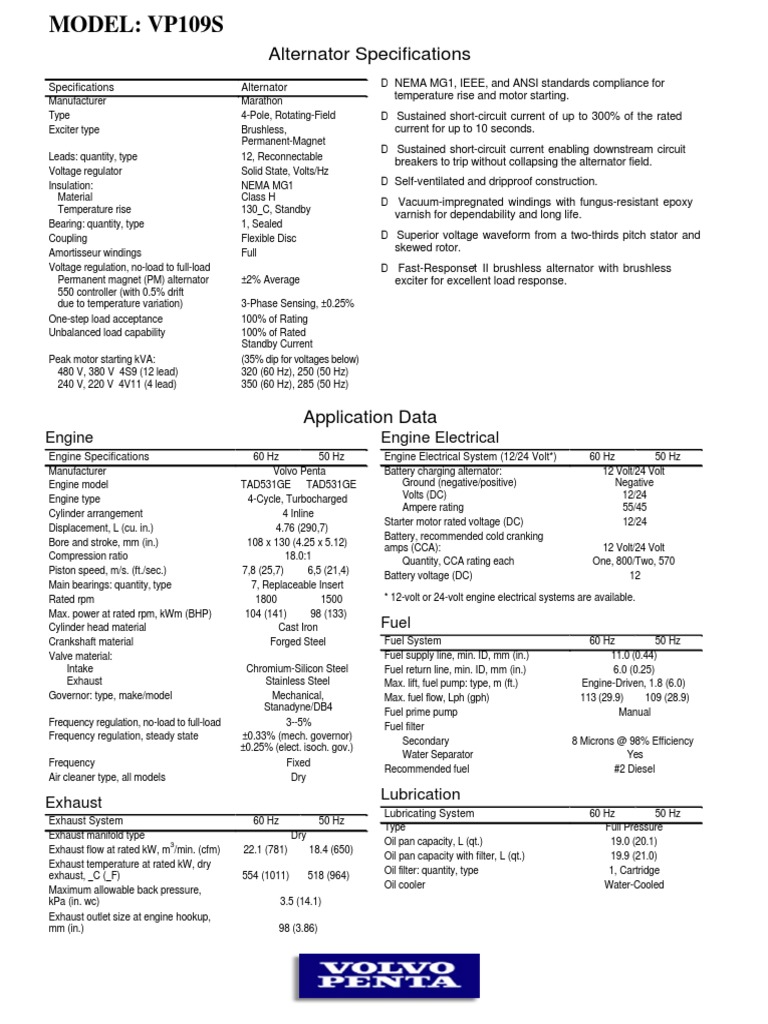 Alternator Specifications: Engine Engine Electrical | Download Free PDF ...