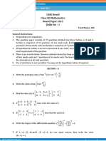 CBSE Board Class XII Mathematics Board Paper 2013 Delhi Set - 1
