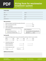 Sizing Form Wastewater Treatment System