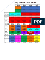 2019 2020 Timetable