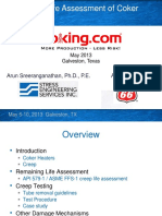 Remaining Life Assessment of Coker Heater Tubes Sreeranganathan Seijas Stress Engineering Services Phillips 66 DCU Galveston 2013