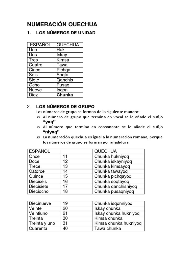 Numeración Quechua | PDF | Violencia | Agitación