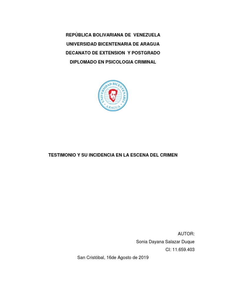 República Bolivariana De Venezuela Universidad
