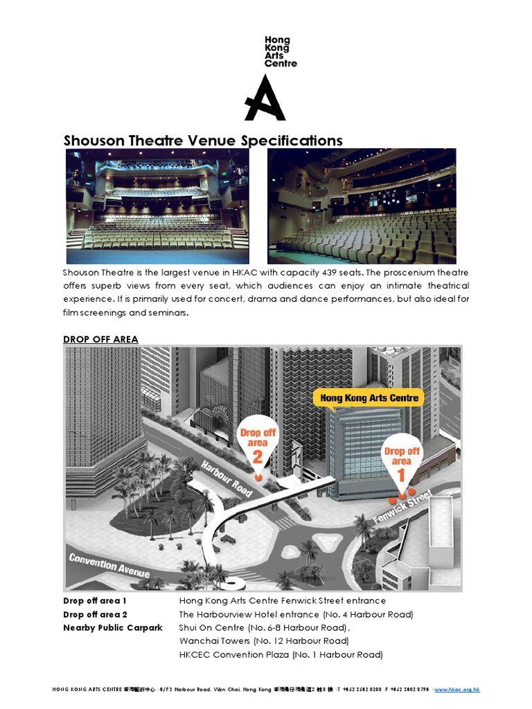Shouson Theatre Venue Details PDF Electronics Theatre