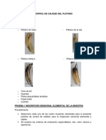 Formato Platanos Naranja Mandarina control de calidad