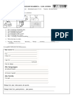 Colegio Marista - Los Andes: English Department Worksheet Level: 3° A B Teacher: Ms Sara Quiroz