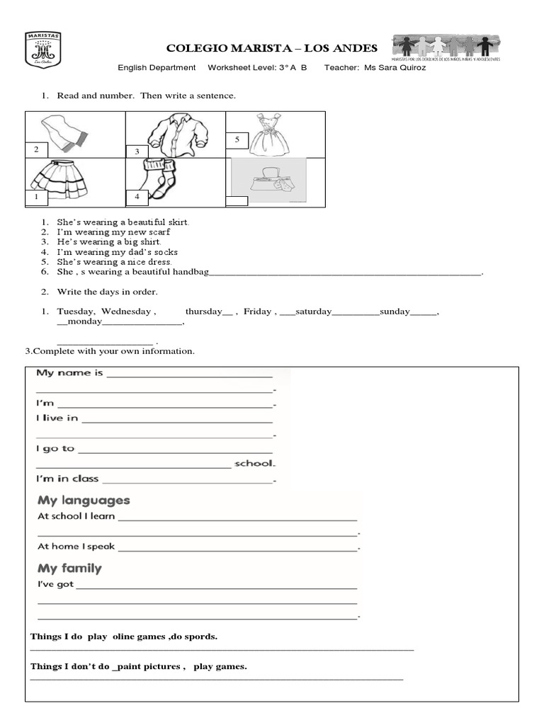 English Worksheet for Level 3 Students | PDF | Language Arts & Discipline