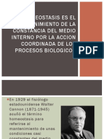 La Homeostasis Es El Mantenimiento de La Constancia Del Medio Interno