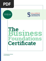 Business Foundations Certificate Brochure