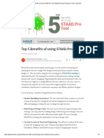 Top 5 Benefits of Using STAAD - Pro Tool: Published On August 22, 2016